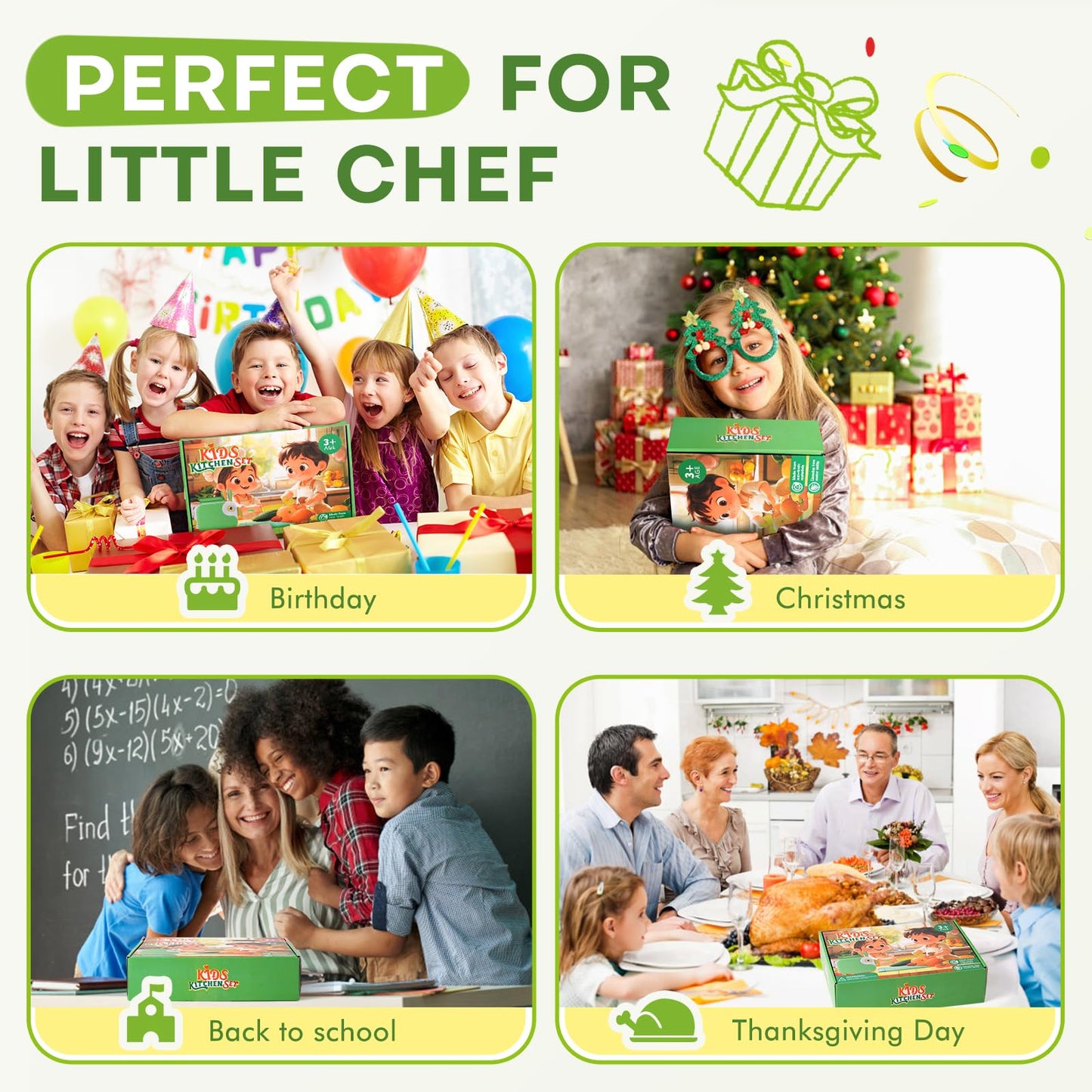 Toddler Cooking Set with Bird-Shaped Storage Box | 15-Piece Safe Montessori Kitchen Tools for Kids