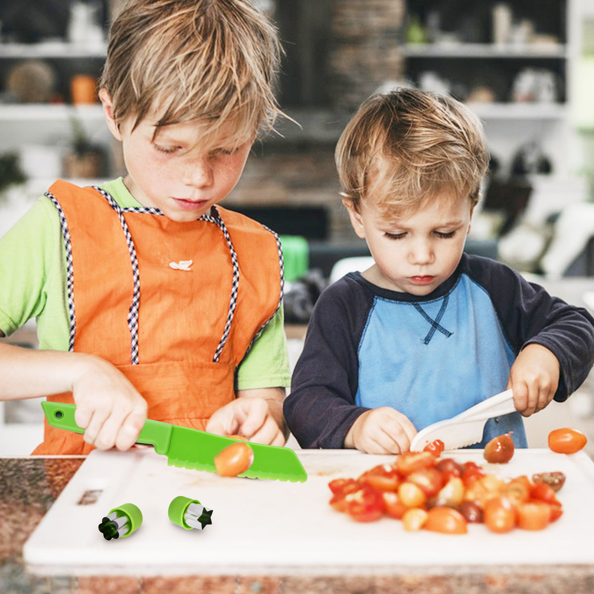 13-Piece Montessori Kids Cooking Set – Safe Toddler Knives & Cutting Board for Real Cooking