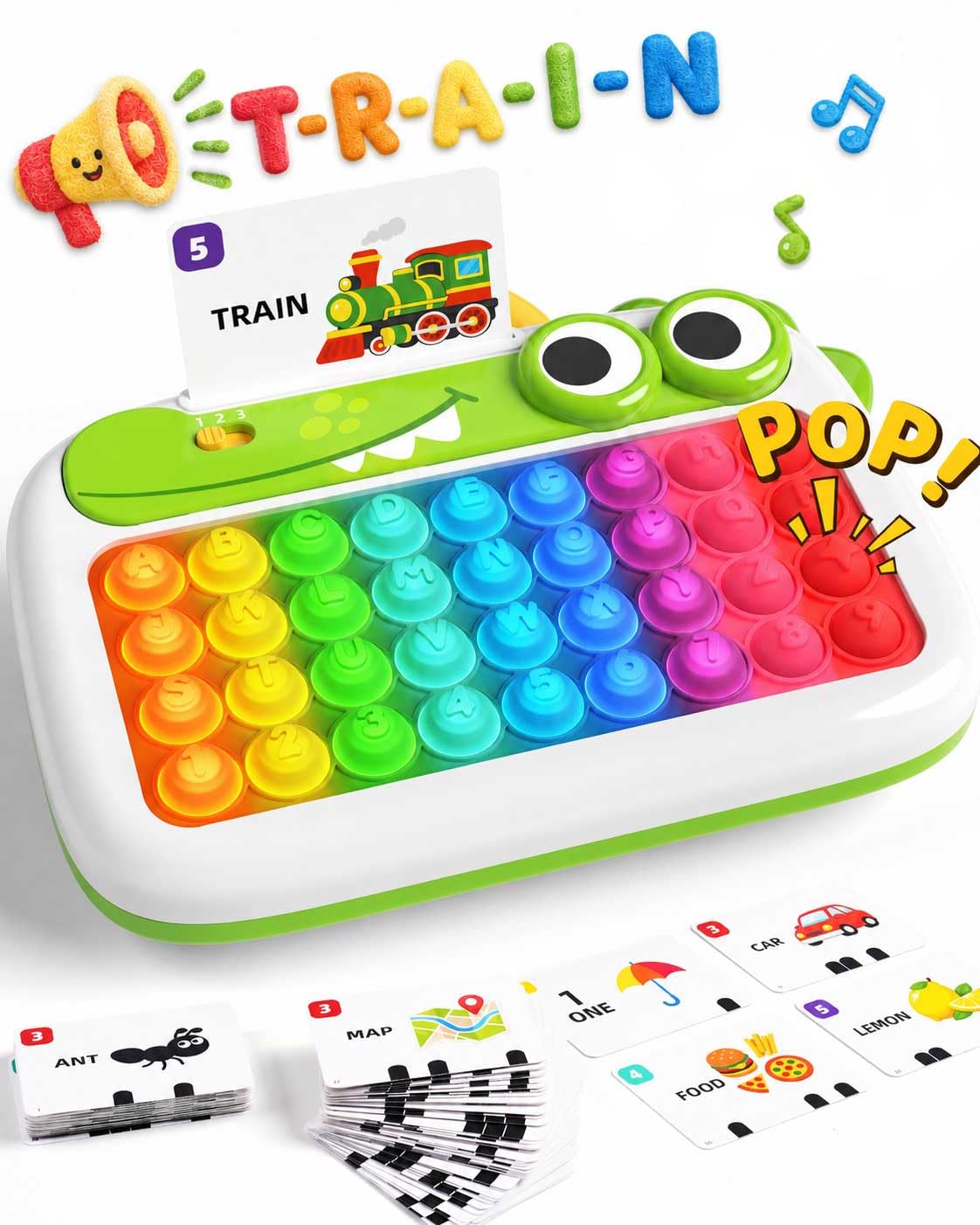 Yeeammk POP&Spelling ABC Numbers Letter Toddler Learning Toys