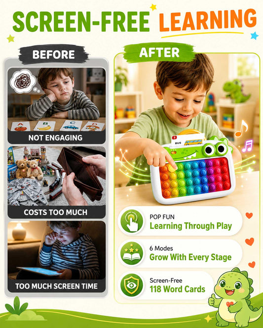 Yeeammk POP&Spelling ABC Numbers Letter Toddler Learning Toys